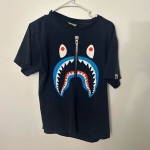 Bape tee Navy Shark Graphic T-Shirt